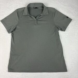 Under Armour Women's Tech Polo Shirt Large Loose Fit Athletic